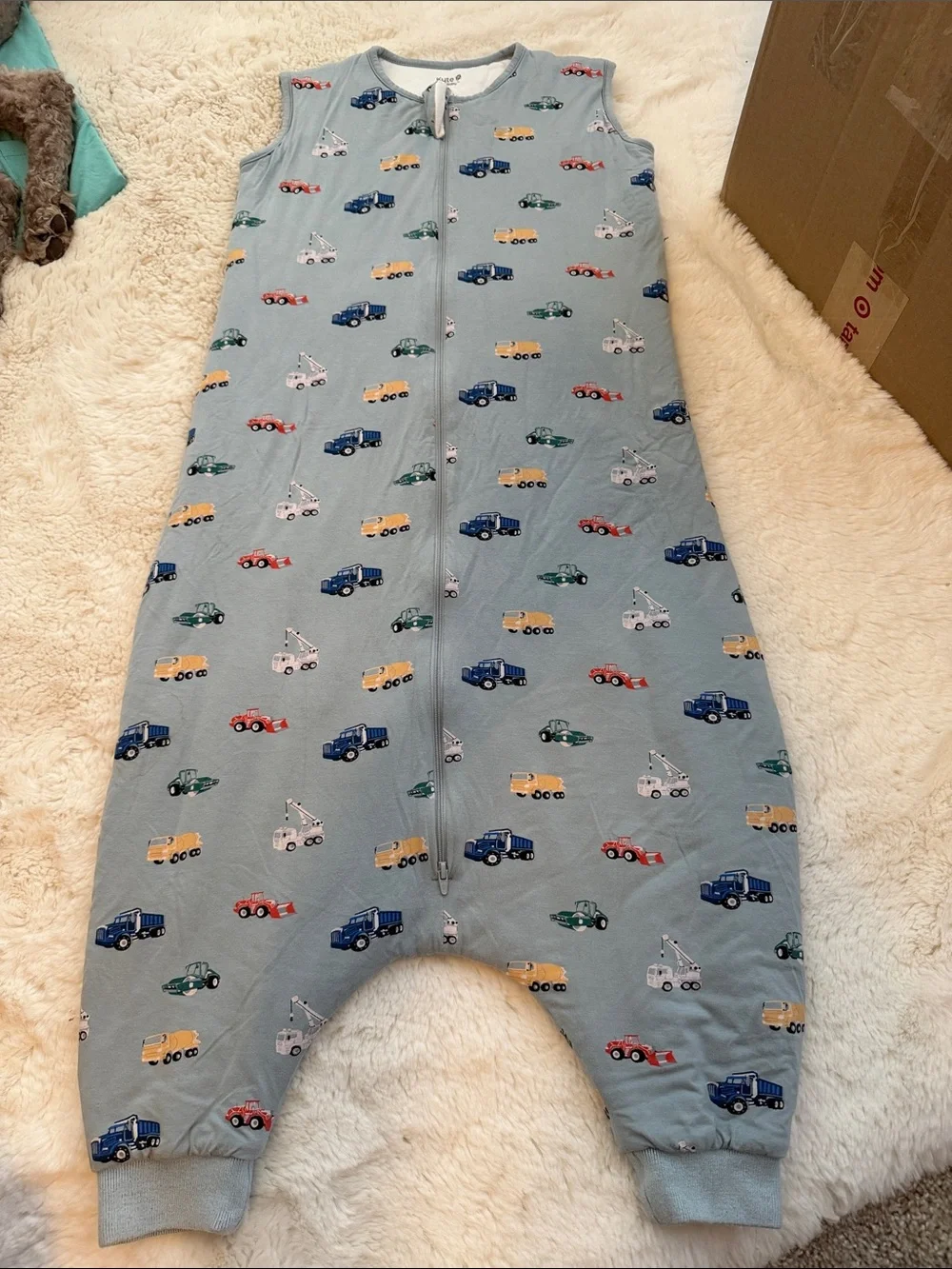 Kyte BABY Light Blue Truck-Print Sleep Sack